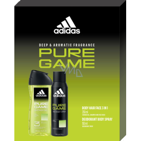 Adidas Pure Game deodorant spray 150 ml + shower gel 250 ml, cosmetic set for men