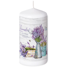 Candles Lavender candle purple cylinder 60 x 110 mm