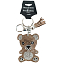 Albi Key ring strass teddy bear brown