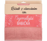 Albi Gift towel - The Dearest Grandma pink 50 x 90 cm