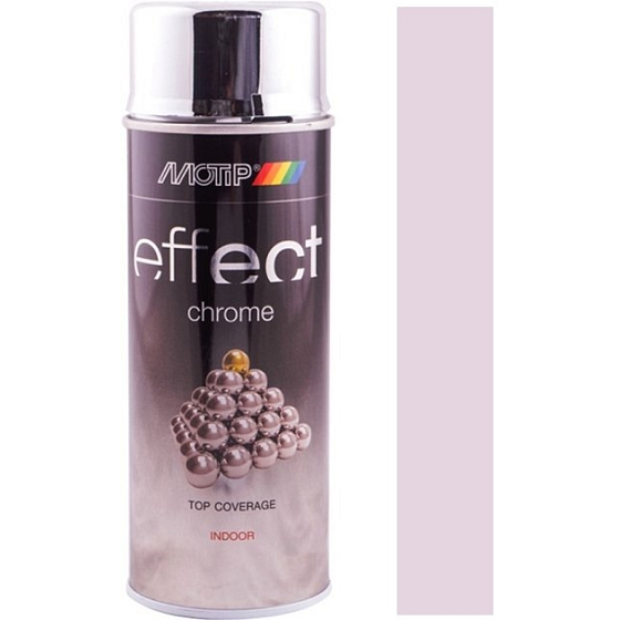 Motip Effect Chrome Acrylic Spray Paint for Metallic Gloss Silver 400 ml