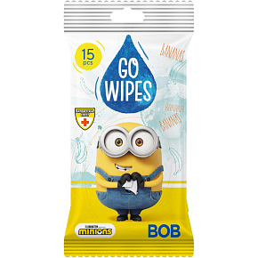 Go Wipes Baby Wet Wipes with Minions Design, 15 pcs