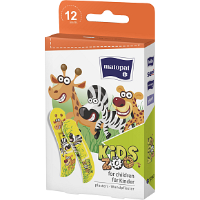 Matopat Kids Zoo Band-Aid with Animal Motifs, 12 pcs