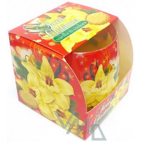 Candles Sweet Christmas Vanilla & Cookies scented candle in glass 100 g