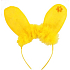 Yellow headband with feather ears 23 cm