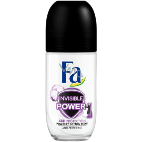Fa Invisible Power Powdery Cotton Scent 48h ball antiperspirant deodorant roll-on for women 50 ml