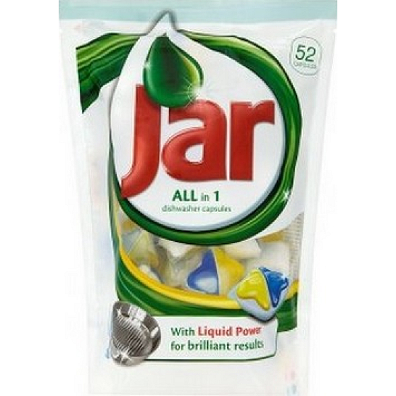 Jar All in 1 Yellow capsules for automatic dishwasher 52 pieces