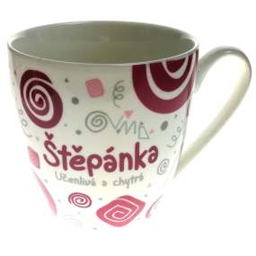 Nekupto Twister mug with the name Štěpánka pink 0.4 liter