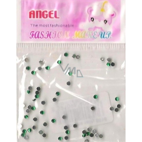 Angel Nail decorations rhinestones green 1 package