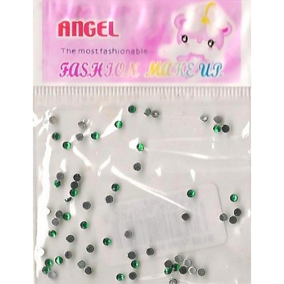 Angel Nail decorations rhinestones green 1 package