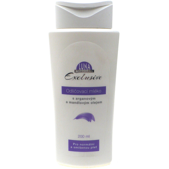 Luna Natural Exclusive make-up remover with argan and almond oil for normal and combination skin 200 ml