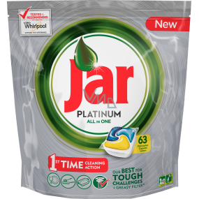 Jar Platinum All in One Lemon Dishwasher capsules 63 pieces