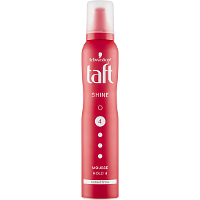 Taft Shine, mousse hairspray with mega strong hold, hold strength 4, 200 ml