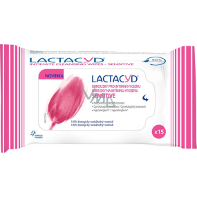 Lactacyd Sensitive wet wipes for intimate hygiene 15 pieces