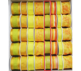 Ditipo Fabric ribbon with wire yellow-green translucent 3 mx 25 mm