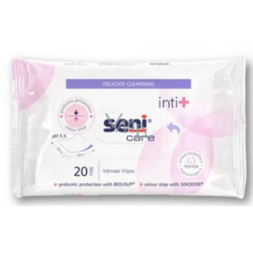 Seni Care Inti + intimate wet wipes for adults 12 cm x 19 cm 20 pieces