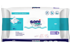 Seni Care wet wipes with vitamin E and allantoin for adults 10 pieces