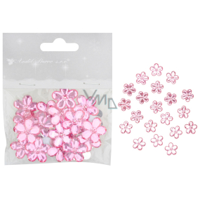 Self-adhesive pink flowers 2 cm 20 pieces