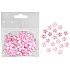 Self-adhesive pink flowers 2 cm 20 pieces