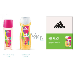 Adidas Get Ready! for Her perfumed deodorant glass for women 75 ml + shower gel 250 ml, cosmetic set