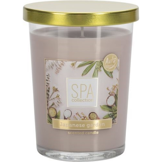 Bispol Spa Collection Japanese Garden - Japanese garden scented candle glass, burning time up to 68 hours 340 g
