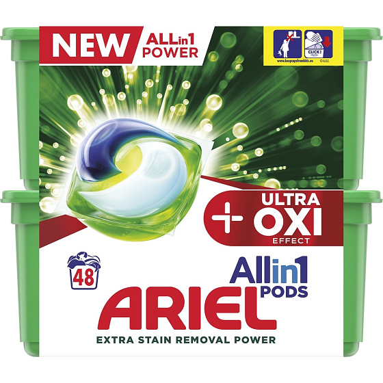 Ariel Allin1 Pods + Ultra Oxi Effect gel capsules for washing 48 pieces