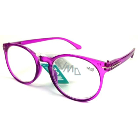Berkeley Reading glasses +4.0 plastic medium purple, round glass 1 piece MC2171