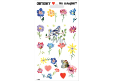 Arch Decals for stones Flowers and birds 17 x 9.5 cm
