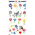 Arch Decals for stones Flowers and birds 17 x 9.5 cm