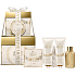 Grace Cole Bergamot, Ginger & Lemongrass shower gel 50 ml + hand and body cream 2 x 50 ml + bath pearls 80 g + bath sponge, cosmetic set for women
