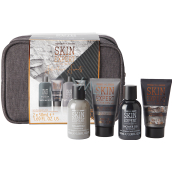 Sunkissed Travel Bag Skin Expert shower gel 100 ml + hair shampoo 100 ml + facial scrub 50 ml + body lotion 50 ml + cosmetic bag, cosmetic set for men
