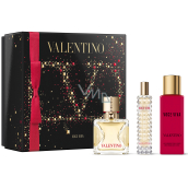 Valentino Voce Viva parfémovaná voda 50 ml + parfémovaná voda 15 ml miniatura + tělové mléko 100 ml, dárková sada pro ženy