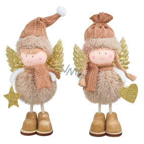 Angel with shoes brown-gold 16 cm various types