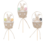 Bunny in a cupcake wooden dowel 9 cm + skewers 1 piece different colours