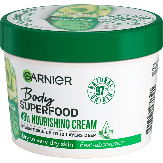 Garnier Body Superfood Avocado Body Cream for dry to very dry skin 380 ml