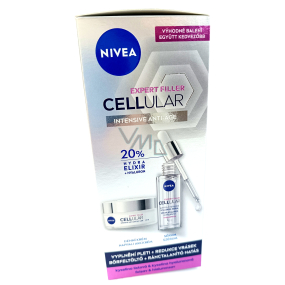 Nivea Cellular Expert Filler hyaluronic serum for all skin types 30 ml + OF15 anti-aging day cream 50 ml, duopack