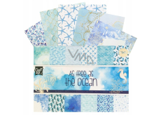 Craft ID Ocean creative pad A6 with gilding 24 sheets