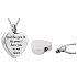 Commemorative urn pendant, Heart waterproof, Stainless steel 25 x 20 mm + chain 50 cm