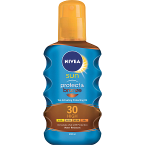 Nivea Sun Protect & bronze OF 30 tanning oil supporting tanning, 200 ml