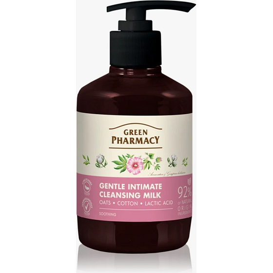 Green Pharmacy Intimate Hygiene Gel with Oats and Cotton, 370 ml
