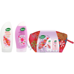 Radox Milk & Magnolia and Milk & Berries shower gels 250 ml + bag, cosmetic set