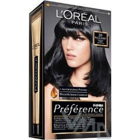 Loreal Paris Préférence Féria hair color 20 black spirit dark black