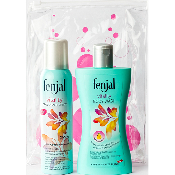 Fenjal Vitality shower cream 200 ml + deodorant spray for women 150 ml, cosmetic set