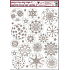 Window foil without glue white silver round stars 42 x 30 cm