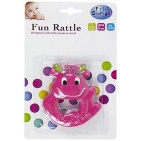 First Steps Rattle pet pink cow