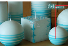 Lima Aromatic spiral Cotton candle white - turquoise ball 100 mm 1 piece
