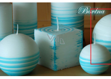 Lima Aromatic Spiral Cotton Candle White - Turquoise Sphere 100 mm 1 piece