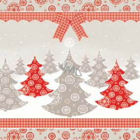Ditipo Paper napkins 3 ply 33 x 33 cm 20 pieces Christmas Brown and red trees