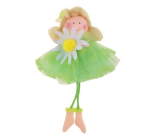 Fairy with a green skirt for hanging No. 3 15 cm