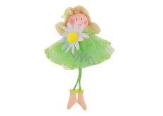 Fairy with a green skirt for hanging No. 3 15 cm